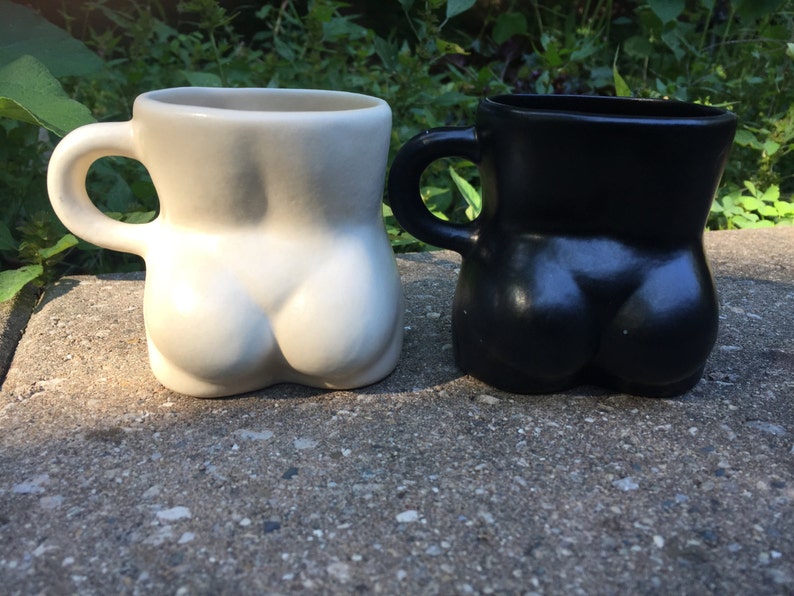 Naked Lady Boob Mug Woman Mug Modern Design Choose Black or Ivory image 4