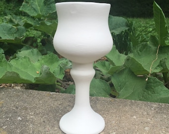 Ceramic Bisque - Ukrainian Wine Goblet Glass - Ready to Paint