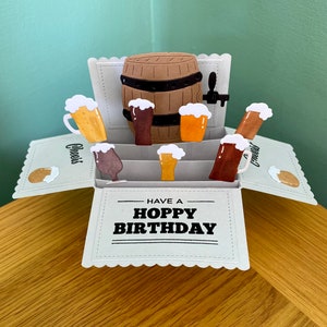 Handmade 3D Pop Up ‘Love Beers’ Box Card