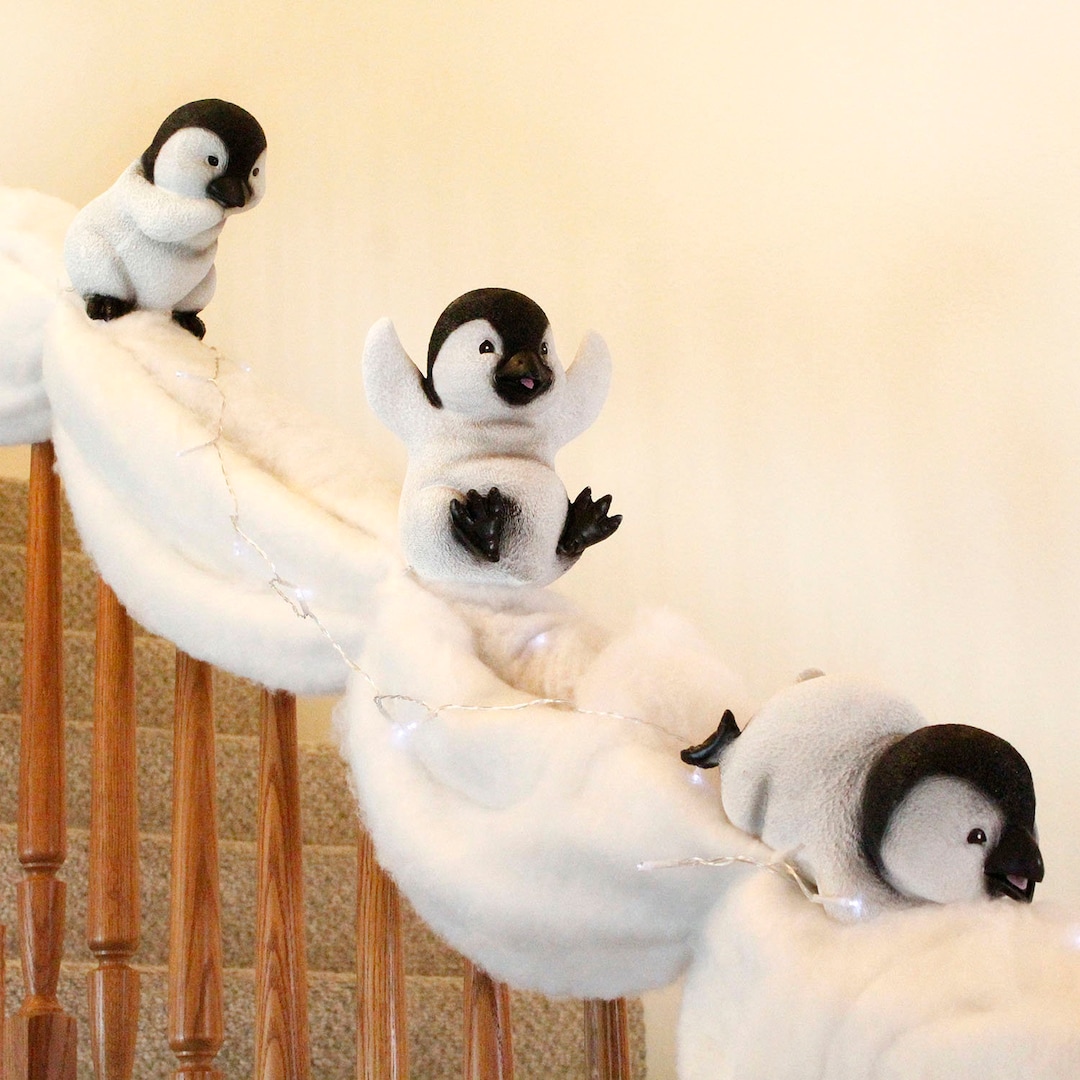 Midlee Christmas Penguin Stairway Holiday Decoration set of 3 Etsy