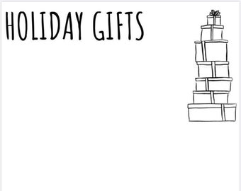 Holiday Gift Planning, Instant Download Printable PDF Worksheet