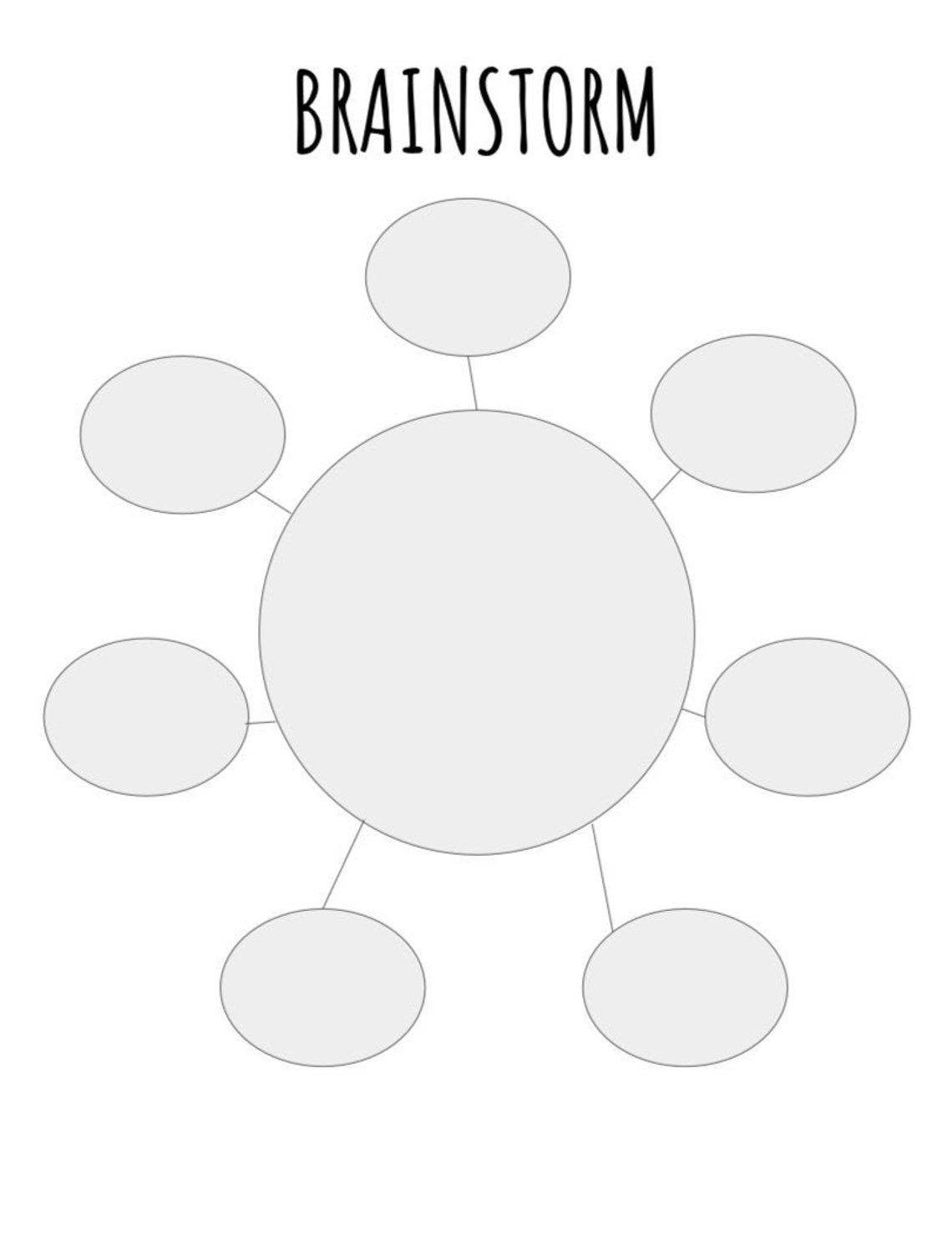 research topic brainstorm worksheet