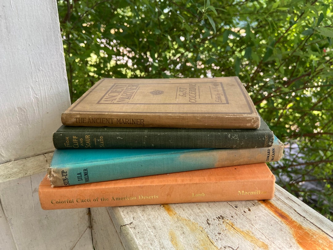 Vintage Antique Book Lot Mixed Set of 4 Etsy