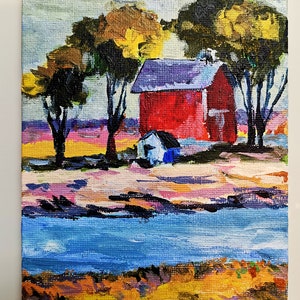 Tuscany Painting Fields Landscape Original Art Wall Art
