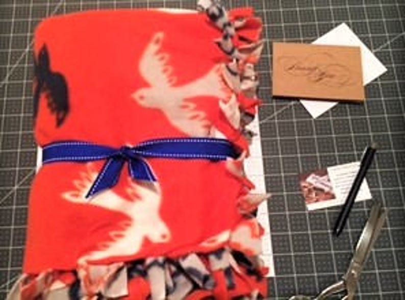 The TeQuiLLa SuNriSe handmade fleece blanket by JAX is a beautiful throw w 3 size options avaliable A great gift idea or home decoration!