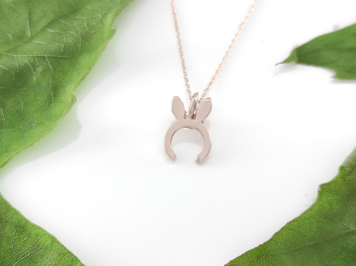 Rabbit Bunny Ears Necklace Chinese Zodiac Pendant Christmas | Etsy