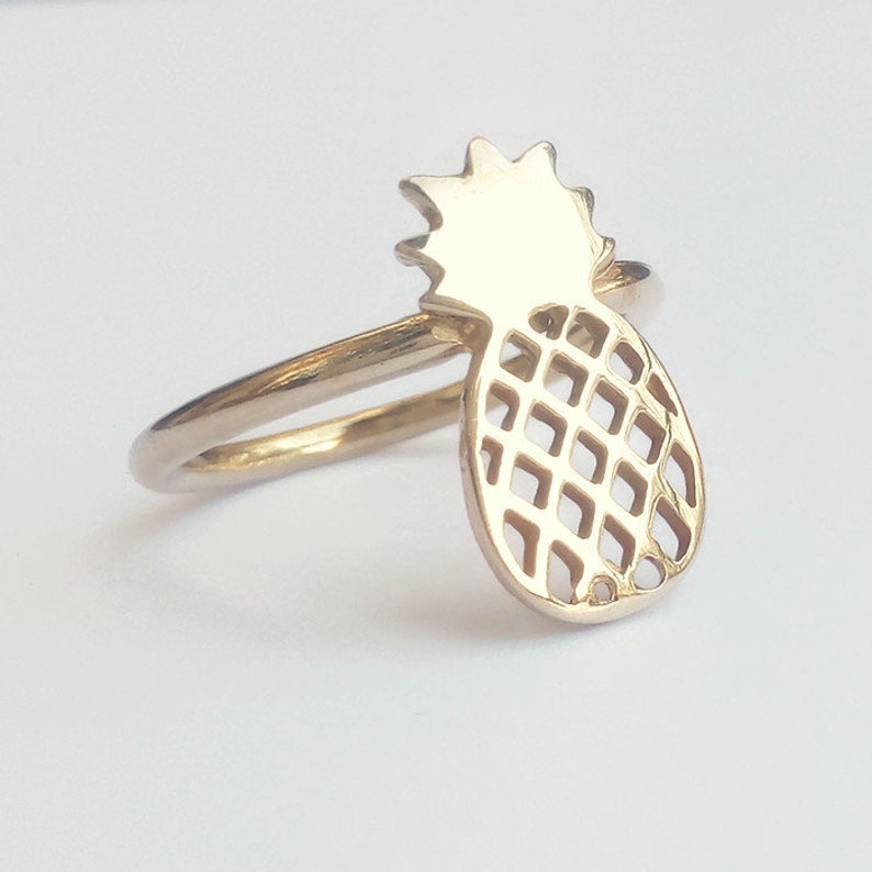 Sterling Silver pineapple Midi Cute Stacking