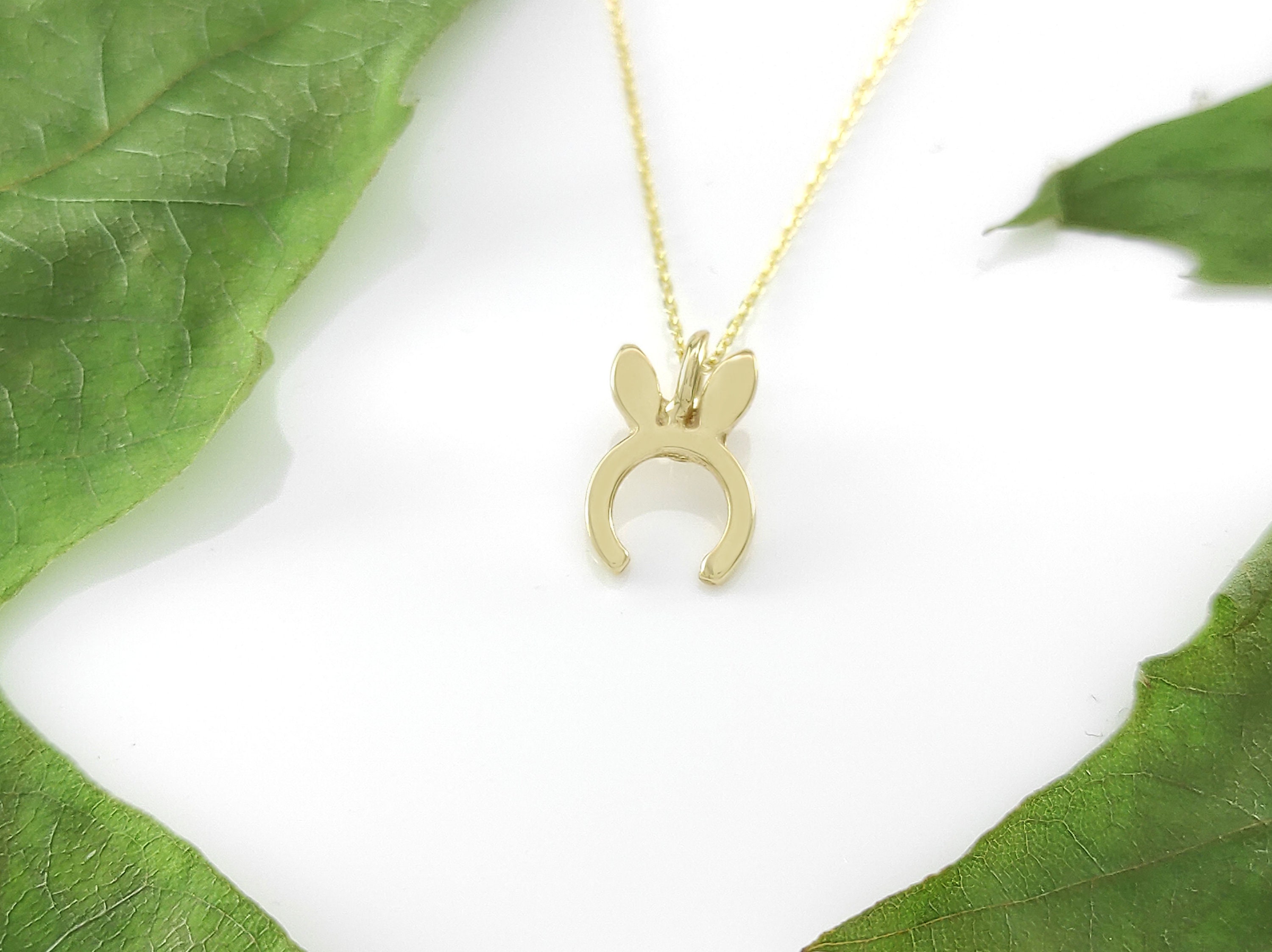 Rabbit Bunny Ears Necklace Chinese Zodiac Pendant Christmas | Etsy