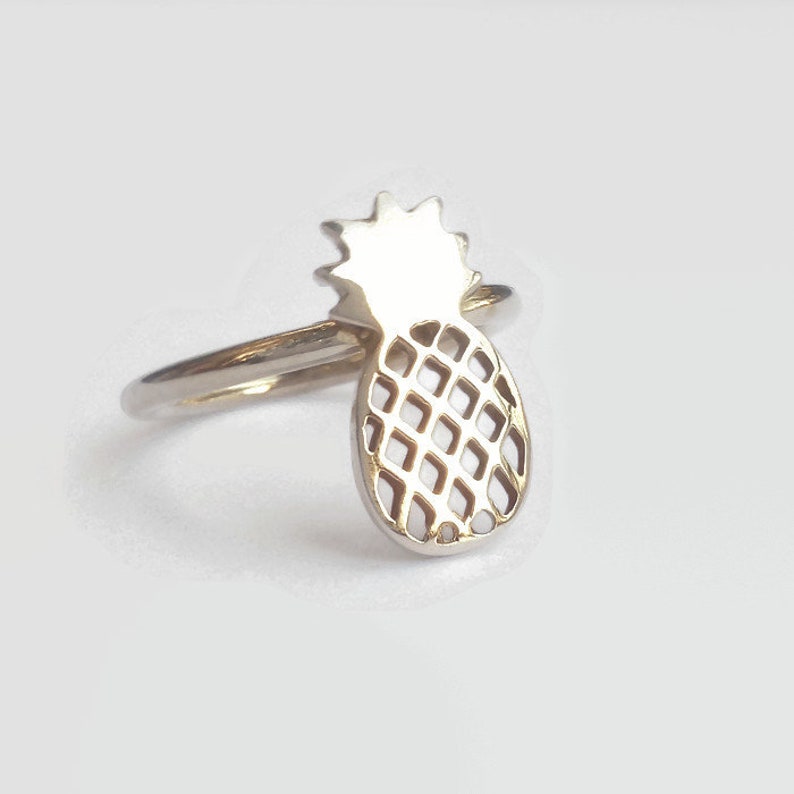 Sterling Silver pineapple Midi Cute Stacking
