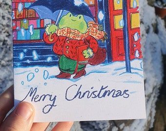 Froggy Christmas - A6 Christmas Card
