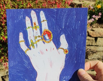 Many Gilded Rings - A5 Print