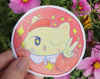 Cat Artist - Sticker