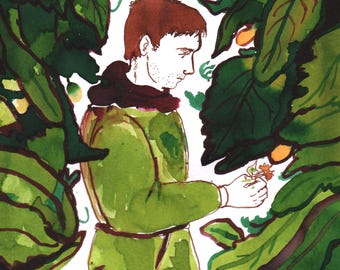 Linden Tree - Original A5 Ink Painting