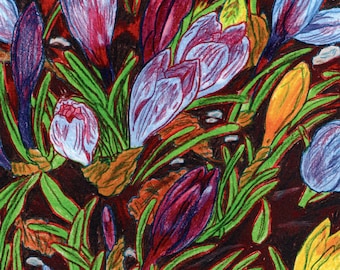 Crocuses - A5 Print