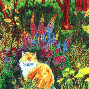 Flower Cat - A5 Print