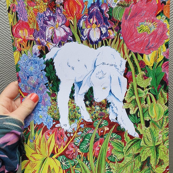 Lost in the Flowers - A4 and A3 Print