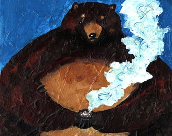 Oso Matutino - Impresión cuadrada de 21 cm - Reserva anticipada