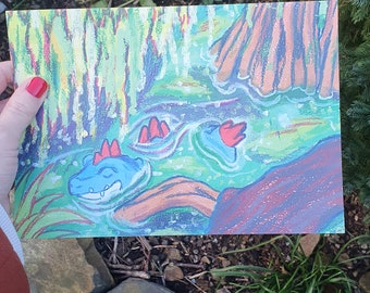 Gator Swim - A5 Print