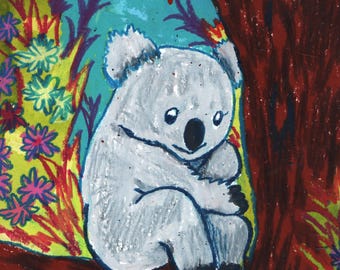 Koala - Dibujo original tamaño A5