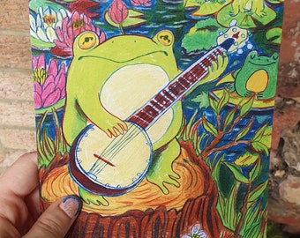 Banjo Frog - A5 Print