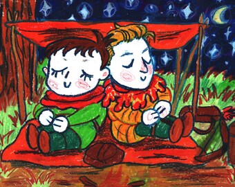 Camping - Original A5 Drawing