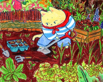 Garden Cat - A5 Print