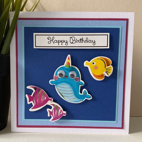 Narwhal Card - Etsy UK