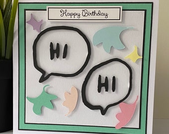 Heartstopper Inspired Birthday Card, Handmade Embellishment
