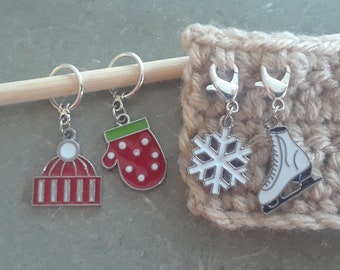 Stitch Markers - ice skating