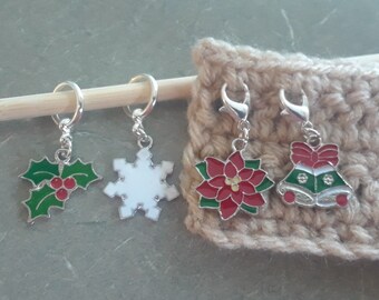 Stitch Markers - classic Christmas