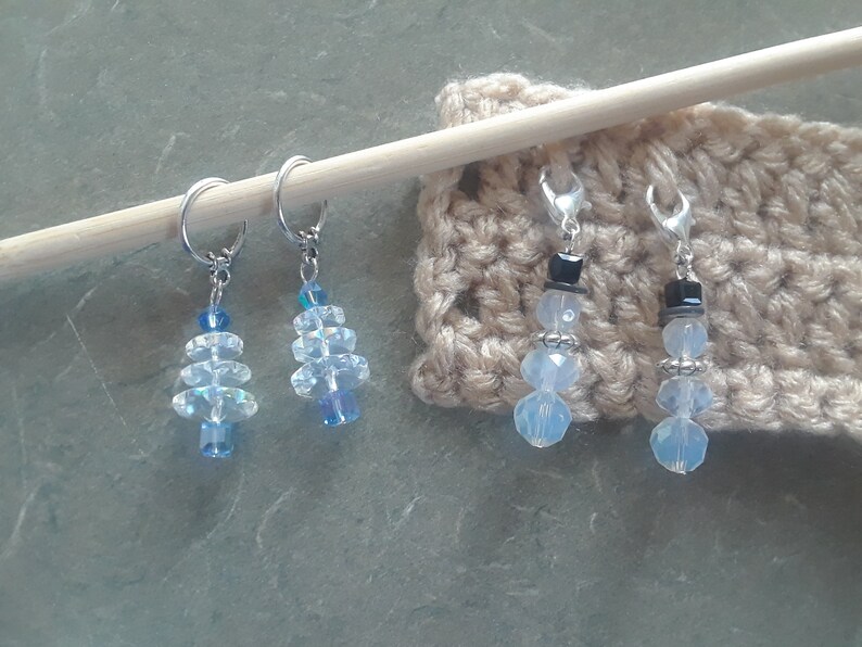 Stitch Markers snowman /& tree