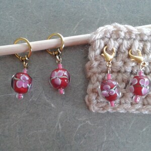 Stitch Markers - pink blossom