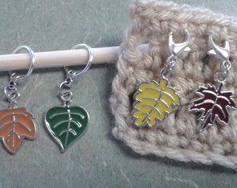 Stitch Markers - autumn leaves
