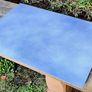 Sky Blue Leather Desk Pad