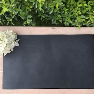 Leather Desk Pad , Leather Desk Mat Vintage Black Genuine , Executive Desk Blotter, Laptop Pad, schreibtischunterlage, Office Desk Accessory image 1