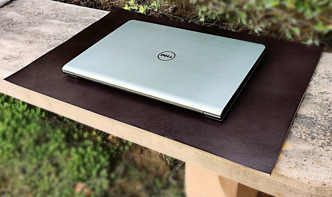 Leather Desk Blotter Dark Brown Genuine Custom Desk Pad home Etsy