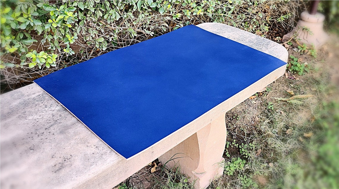 Top Grain Leather Table Mats Conference Desk Pad Navy Blue Etsy