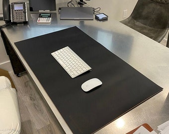 Rigid Leather Desk Mat, Thick mouse pad leather, anniversary gift, birthday gift for him, home decor, leather blotter, desk pad office gifts