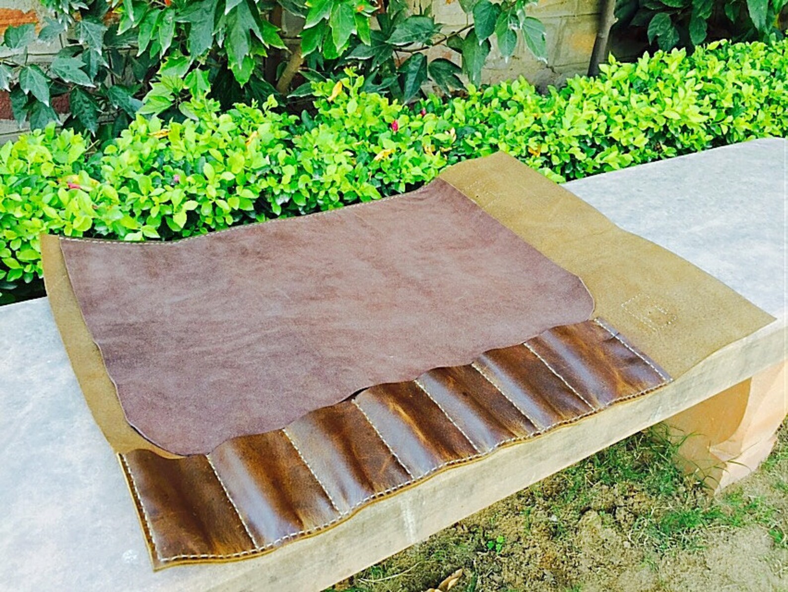 Personalized Chef Knife Bag Genuine Leather Vintage Brown Etsy