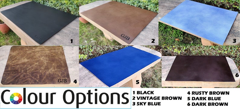 Leather Desk Pad , Leather Desk Mat Vintage Black Genuine , Executive Desk Blotter, Laptop Pad, schreibtischunterlage, Office Desk Accessory image 4