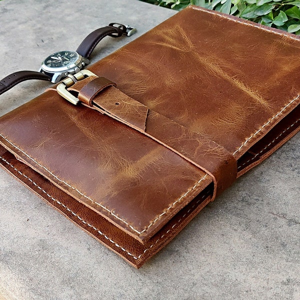 Leather Folio, Notebook Case Portfolio, iPad Pro, Business Document Holder, Notebook Cover, Custom Folder, Journal, Organiser, Travel Diary