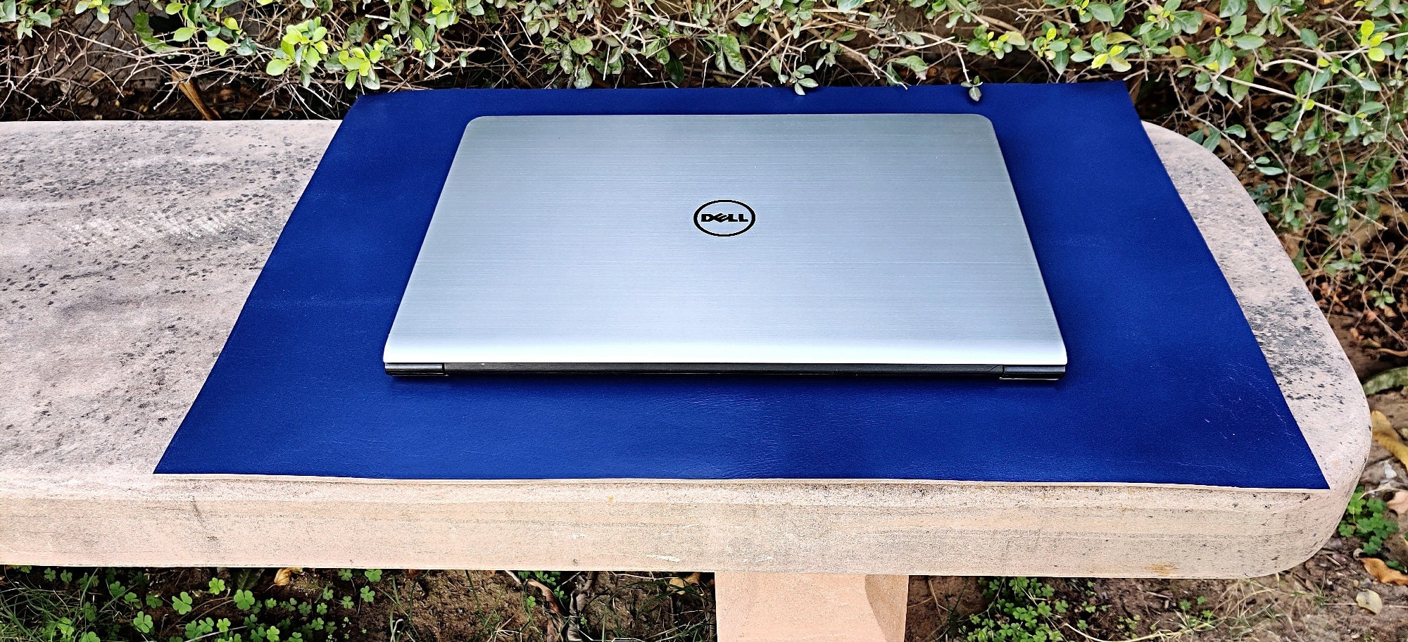 Leather Table Mats Leather Conference Desk Pad Blue Navy Etsy