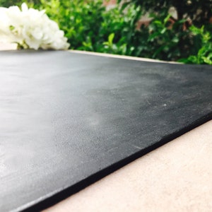 Leather Desk Pad , Leather Desk Mat Vintage Black Genuine , Executive Desk Blotter, Laptop Pad, schreibtischunterlage, Office Desk Accessory image 3