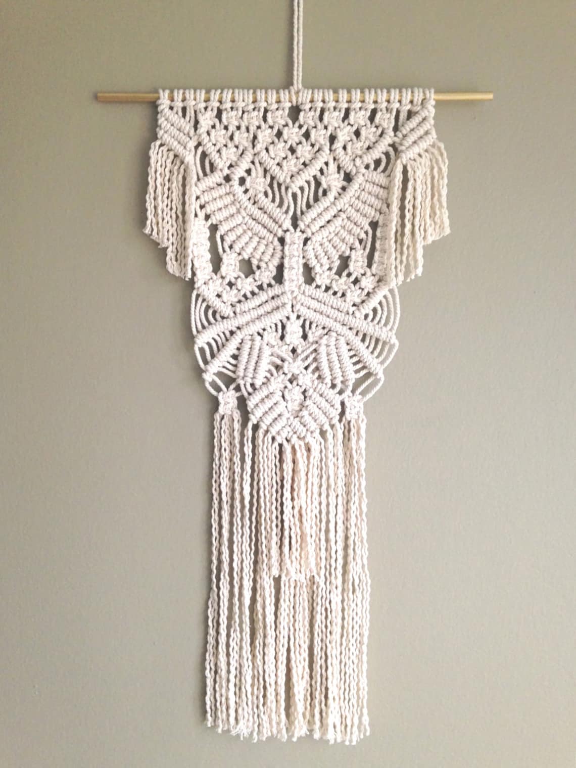Boho Macrame Den Decor Wall Hanging Masculine Decor Etsy