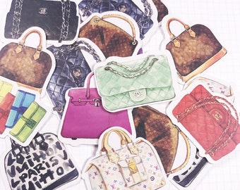 handbag stickers etsy