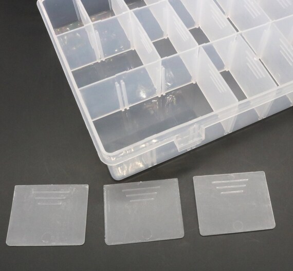 Confezione Da 2 Organizer In Plastica Con 28 Scomparti Regolabili - Cassette Portaoggetti Con Divisori Rimovibili E Coperchio Trasparente, Per Viti, Perline, Gioielli E Piccole Parti