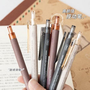 3pcs/set, 0.5mm, retractable gel pen, stationary, replaceable refill gel pen, Writing Supplies, planner pen, black gel pens, aesthetic pens