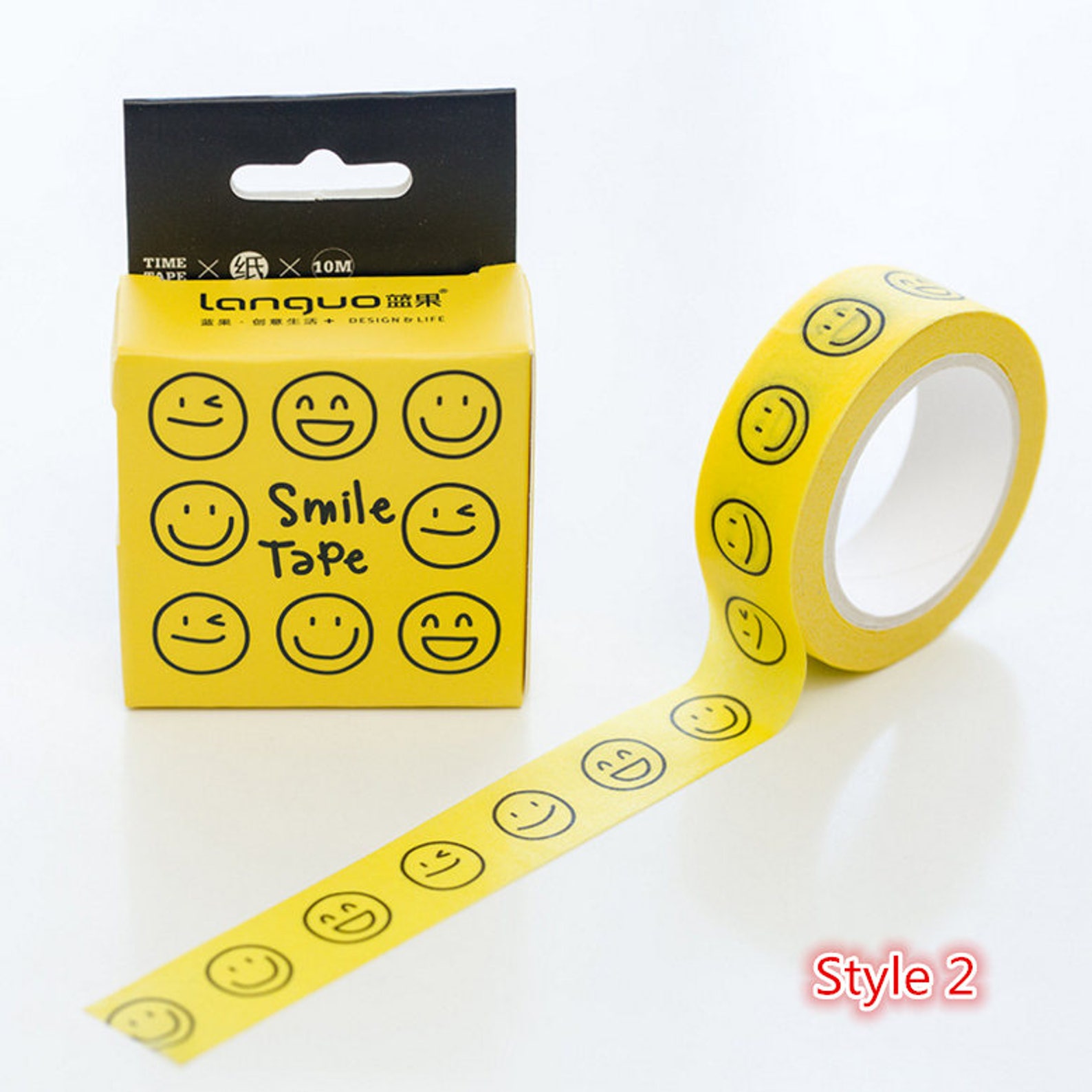 Expression Washi Tape Emoji Washi Tape Smile Tape Face Etsy