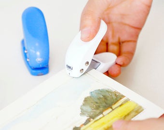 Perforadora, perforadora de papel, perforadora circular de 6 mm, perforadora de planificador, manualidades, metal, lindo, kawaii, suministros de oficina, scrapbooking