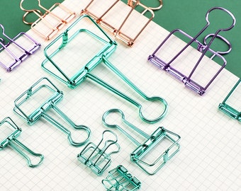 4Pcs Gold Hollow Out Long Tail Wire Binder Clips Paper - View #8